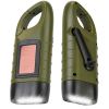 2 Packs Hand Crank Solar Powered Flashlight 3 LED Emergency Light Solar Torch for Camping Climbing Outdoor Activity