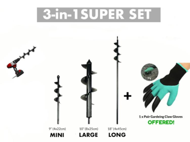 Spiral Loosening Drill Bit Alloy Ground Drill Bit (Option: A Set)