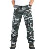 Men's Casual Military Pants Camo Cargo Work Pants Trousers