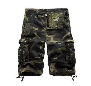 Mens Cotton Relaxed Fit Fit Outdoor Camouflage Camo Cargo Shorts (Color: 4, size: 29)