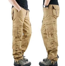 Men's Relaxed Fit Cargo Pant-Reg and Big and Tall Sizes (Color: Brown, size: 29)