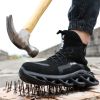 JIEFU Work Safety Boots Breathable Lightweight Reliable Durable Steel Toe Industrial Construction Shoes