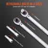 Mechanical Dual Range Scales Torque Wrench Kit with Adapters Extension Rod