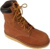 LASTING PINNIP Unisex Lightweight Leather Work Boots - Comfortable Working Boots Soft Moc Toe Slip Resistant Handcrafted Goodyear Welt Construction