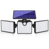 230 LED Ultra Bright Solar Wall Lights; Waterproof Rotatable Motion Sensor Light For Outdoor Porch Yard Wall