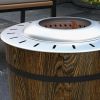 Outsunny Smokeless Fire Pit with Fireproof Mat, 20" Barrel Style Portable Wood Burning Firepit, Magnesium Oxide Low Smoke Camping Bonfire Stove for Ba