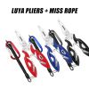 Luya Pliers Stainless Steel Curved Mouth Fish Line Scissors Multi-functional Clip Fish Line Sub Ring Opening Fishing Tools